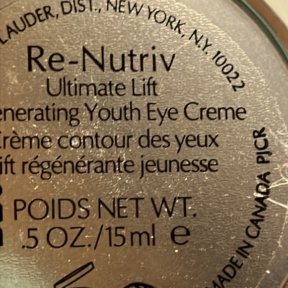 Estée Lauder Re-Nutriv ultimate lift regenerating youth eye cream 15mL new - Picture 3 of 6